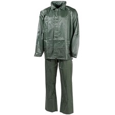 Regenanzug oliv grün S-4XL Regenjacke Regenhose BW Regenkombi Armee Nässeschutz