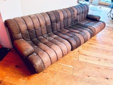 60er 70er Leder Modulares  Sessel Sofa  Patchwork  5 Elemente 3er Sofa 2er Sofa