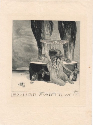 Exlibris bookplate - exlibris,