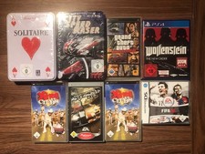 Videospiele Konvolut / Wolfenstein /Fifa / Grand Theft Auto / PlayStation 4, PSP