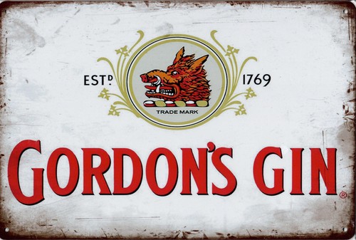 Blechschild gordons gin - gordons,