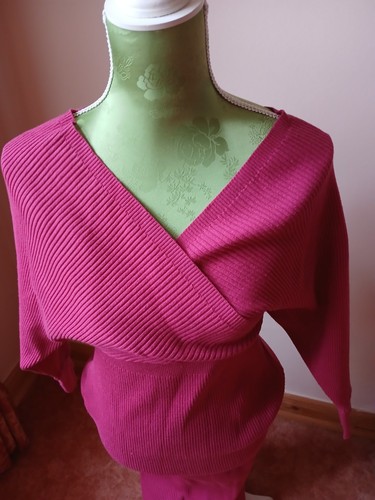 Damen strickkleid pink - strickkleid,