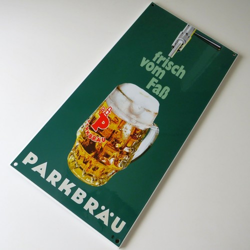 Parkbräu altes emailschild - altes,