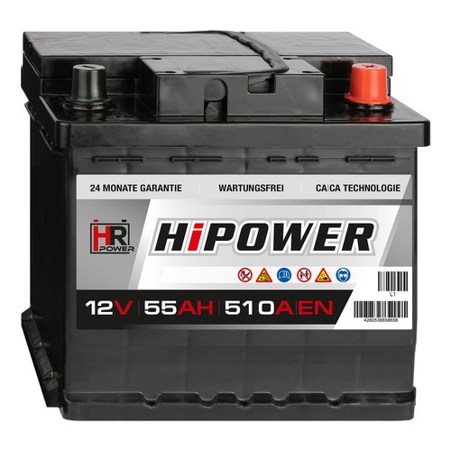 55ah hipower autobatterie - 55ah,