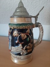 Bierkrug mit Zinndeckel