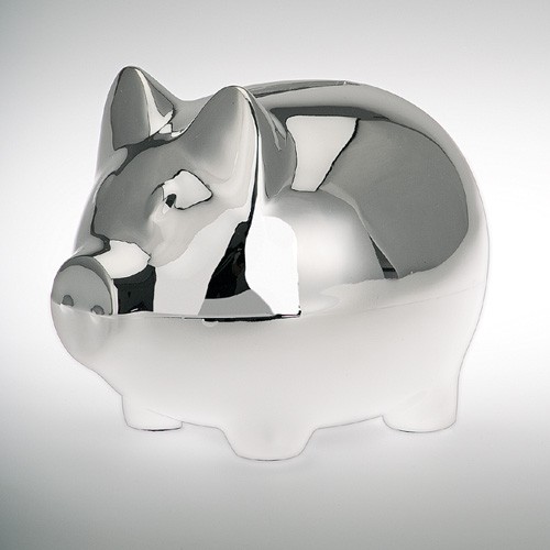 Spardose silber schwein cm - schwein, 10