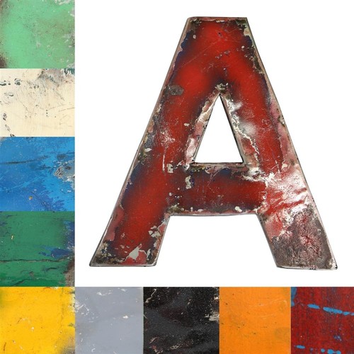 Vintage metallbuchstaben - vintage,