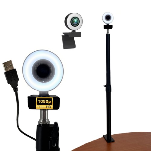 Autofokus webcam mit ringlicht - webcam,