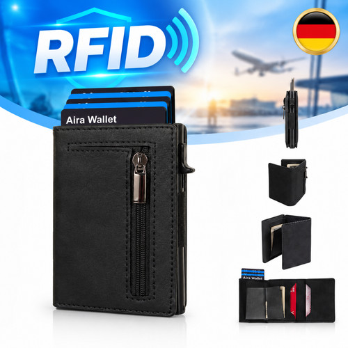 Slim wallet mit münzfach - wallet,