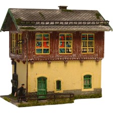 Diorama H0/1:87 Bahnbude - Gebäude - Blockstelle - Bahnwärterhäuschen patiniert