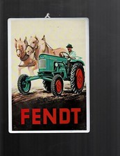 FENDT Dieselross  Blechschild 20,5x14,5 -Sammelauflösung-Traktor-Blechpostkarte