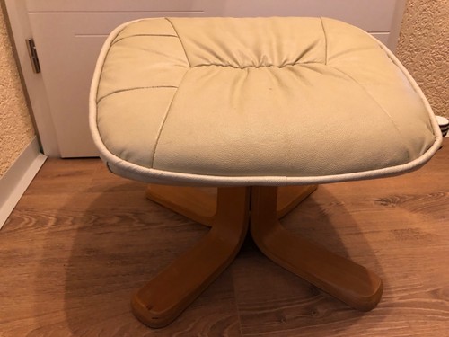 Fußhocker kunstleder beige - fußhocker,