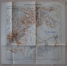 105c❚ alte Militärkarte , Ypern Ghelnvelt Hollebeke Wytschaete Zillebeke Belgien