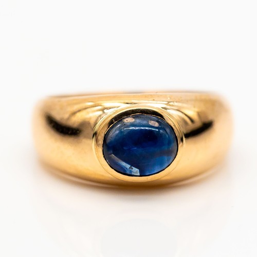 Ring 750 18k gelbgold saphir - 750/18k,