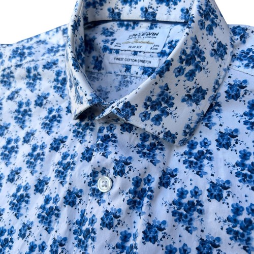 Lewin blau bunt blumen - blau,