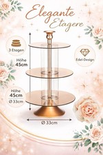 Etagere Servierplatte, Glas