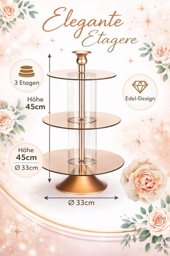 Etagere servierplatte glas - etagere, servierplatte,