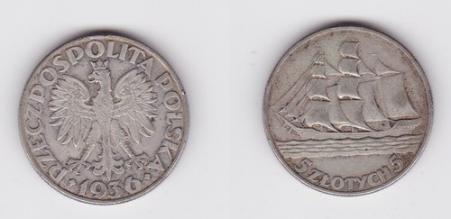 Silbermünze polen - polen, 5