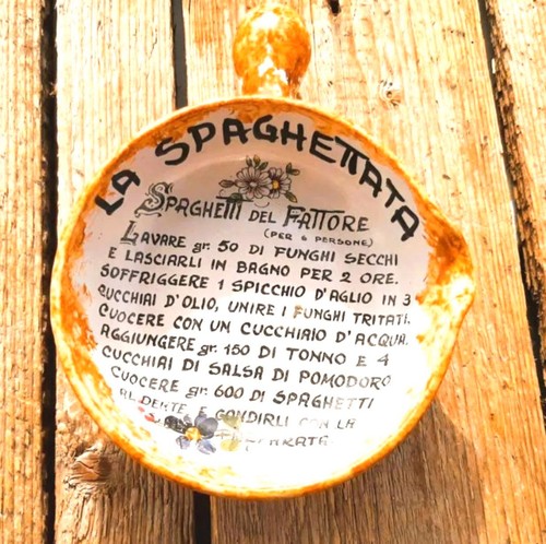 Vintage pastaschale spaghetti - vintage,