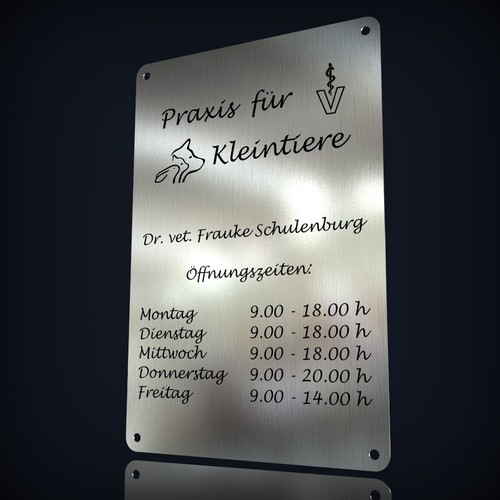 Edelstahl firmenschild mit - firmenschild,