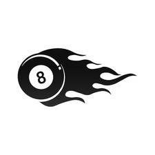 2x 8 Ball mit Flammen