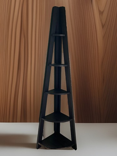 Eckregal leiterregal schwarz - eckregal, 5
