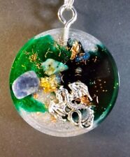 Orgonit Anhänger Orgon "Kommunikation" Drache Sodalith, Amazonit Schlangenkette