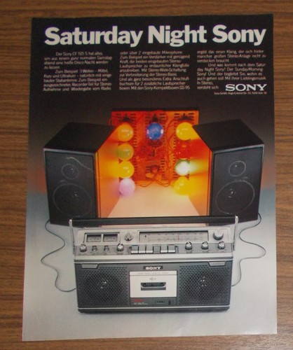 Seltene werbung vintage - werbung, sony