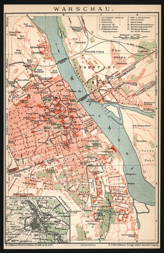 Stadtplan anno 1903 - -, warschau
