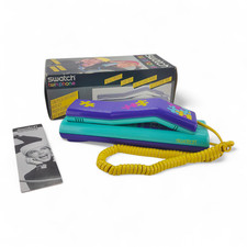 Swatch Twin Phone - Puzzle Pieces XV200 - OVP - Anleitung - Memphis Milano Stil