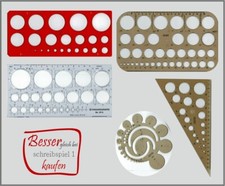 Zeichenschablonen Kreisschablone Lochkreisschablone Radiusschablone Dreieck