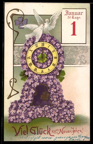 Präge blumen uhr mit - präge-ak, blumen-uhr