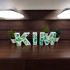 Personalisierte 3D-Buchstaben mit Blumenmuster - Individuelle Dekoration