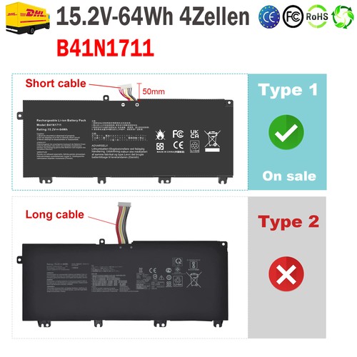 Neu b41n1711 akku für asus - akku,