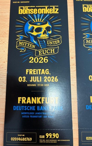 Böhse onkelz ticket - böhse,