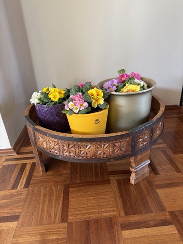 Bodenschale holz ø60cm - holz, boho