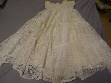 Vintage Kleid Spitze Hochzeit Hippie Ibiza Bandeau Brautkleid kurz Gr S-XL