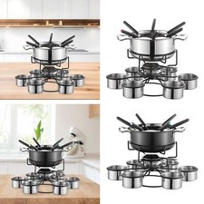 Fonduetopf Set Edelstahl