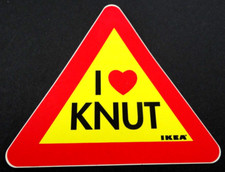 Werbe-Aufkleber I love Knut