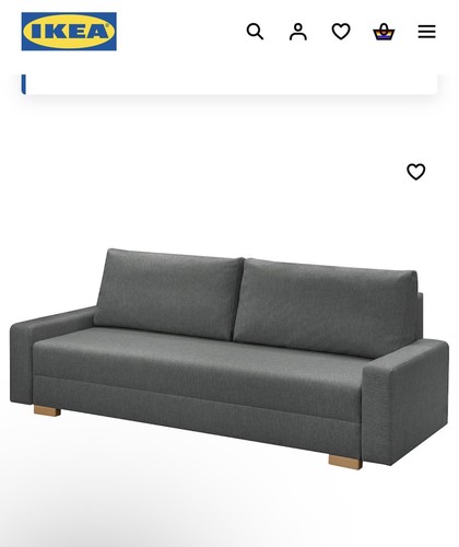 Sofa bed couch ikea dunkel - sofa,