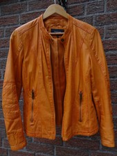 manguun Collection Lederjacke orange Gr.38
