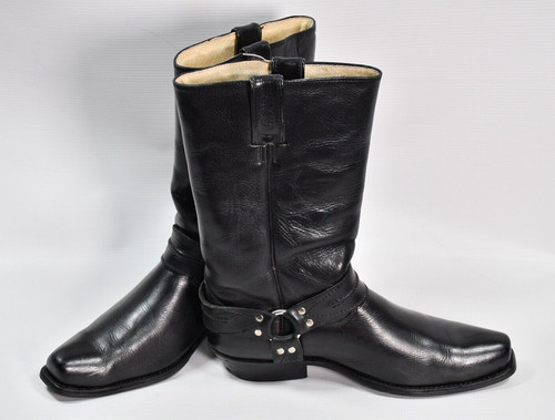 Sancho black leather cowboy - black,