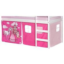 Vorhang Gardine Bettvorhang PRINZESSIN Hochbett Rutschbett Spielbett pink/rosa