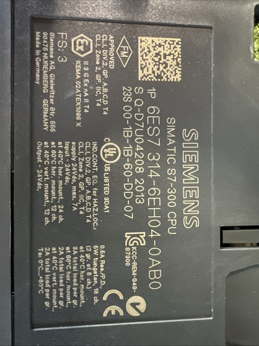 Siemens cpu 314c 2pn - 314c, 2pn/dp
