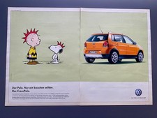 VW CrossPolo Snoopy Charly Brown Polo Cross 2006 Vintage Ad Werbung Reklame