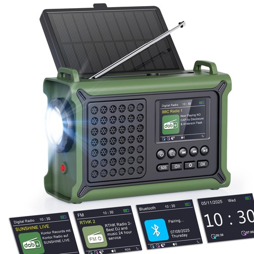 Dab plus radio bluetooth solar - dab,