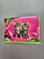 3D Grußkarte Glückwunschkarte Wackelbild  Katzen