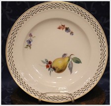 ⚔ Meissen Durchbruch Teller ø 23 cm "BIRNE" 2.Wahl ⚔