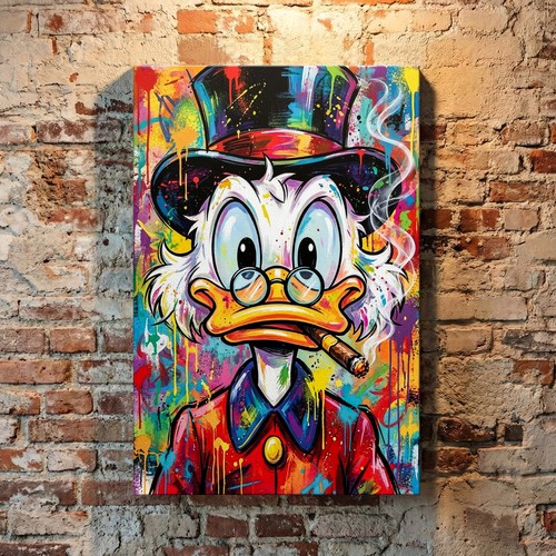 Pop art kunst dagobert duck - pop,