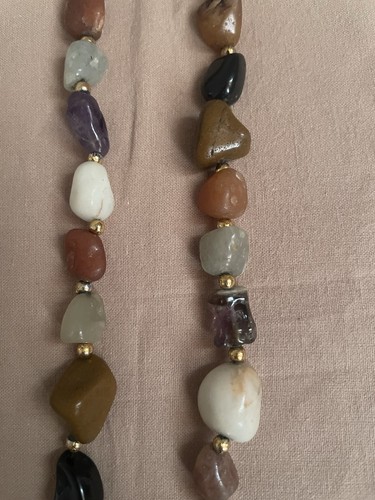 Vintage natursteinkette ca - vintage, natursteinkette,